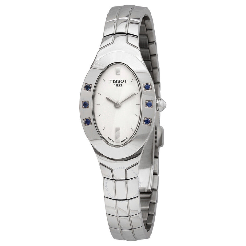 Tissot T-Trend Oval-T Sapphire Steel Ladies Watch T47.1.585.31 - The Watches Men & Co