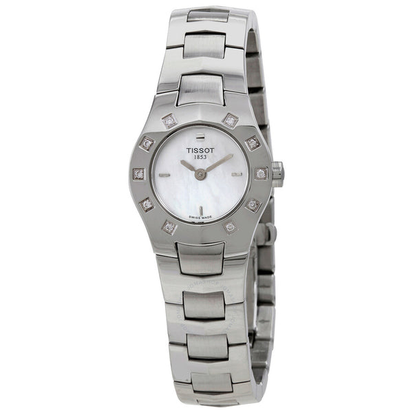 Tissot T-Trend T-Round Diamond Mother of Pearl Dial Ladies Watch T64.1.685.81 - The Watches Men & Co