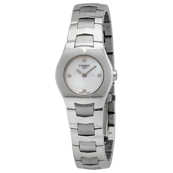 Tissot T-Trend T-Round Mother of Pearl Dial Stainless Steel Ladies Watch T64.1.285.81 - The Watches Men & Co