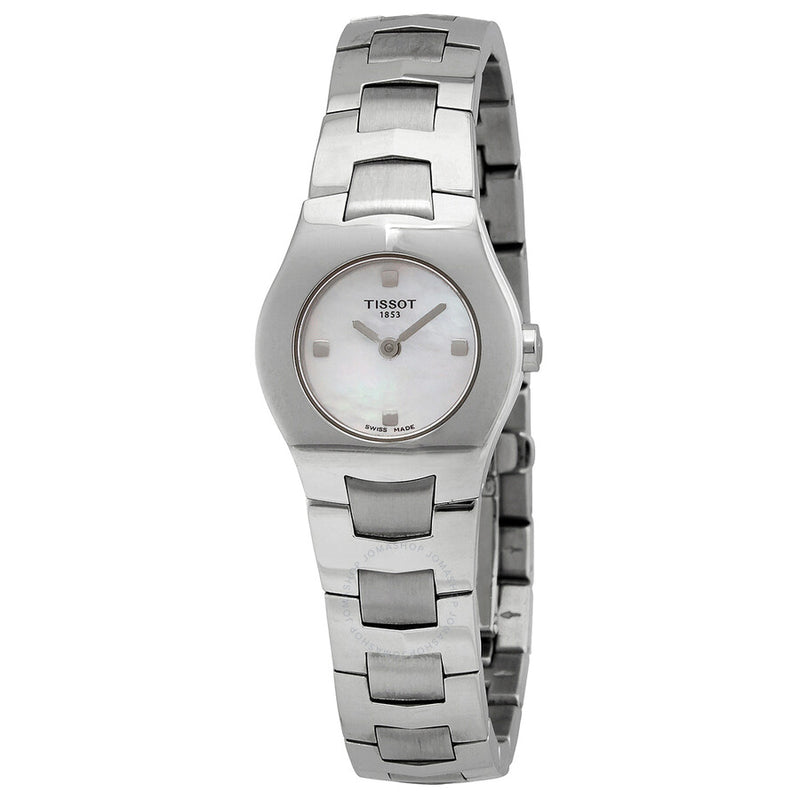 Tissot T-Trend T-Round Mother of Pearl Dial Stainless Steel Ladies Watch T64.1.285.81 - The Watches Men & Co