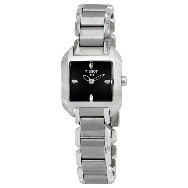 Tissot T-Wave Black Dial Stainless Steel Ladies Watch T02.1.285.51 - The Watches Men & Co