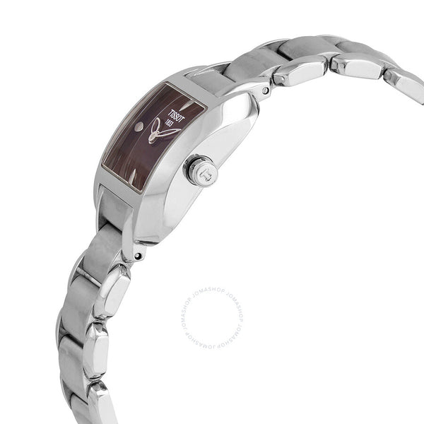 Tissot T-Wave Brown Dial Stainless Steel Ladies Watch T02.1.285.61 - The Watches Men & Co #2