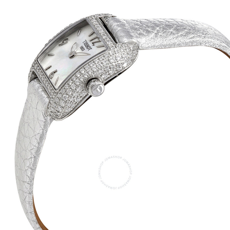 Tissot T-Wave Quartz Diamond White Mother of Pearl Dial Ladies Watch T02.1.475.82 - The Watches Men & Co #2