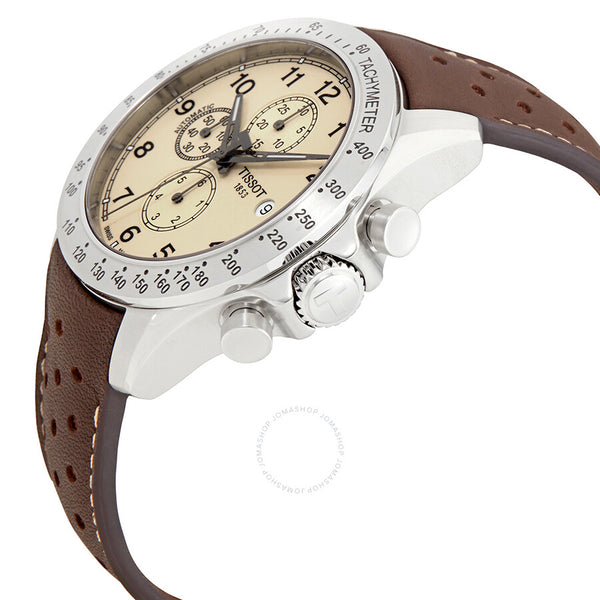 Tissot V8 Chronograph Automatic Cream Dial Men's Watch T106.427.16.262.00 - The Watches Men & Co #2