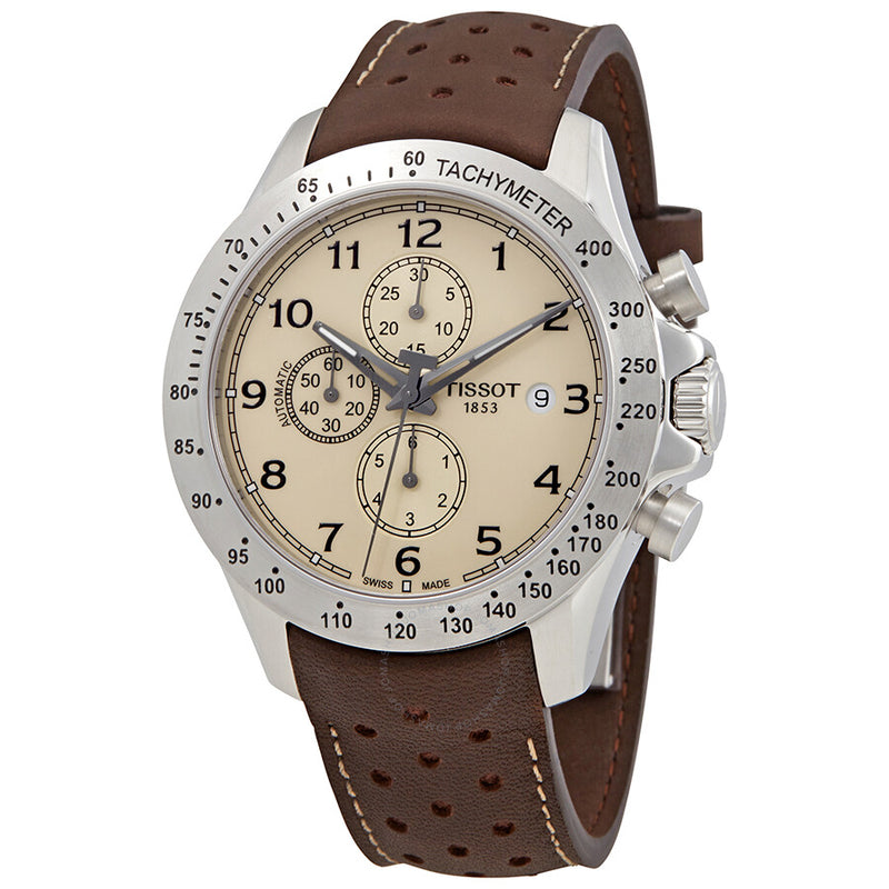 Tissot V8 Chronograph Automatic Cream Dial Men's Watch T106.427.16.262.00 - The Watches Men & Co