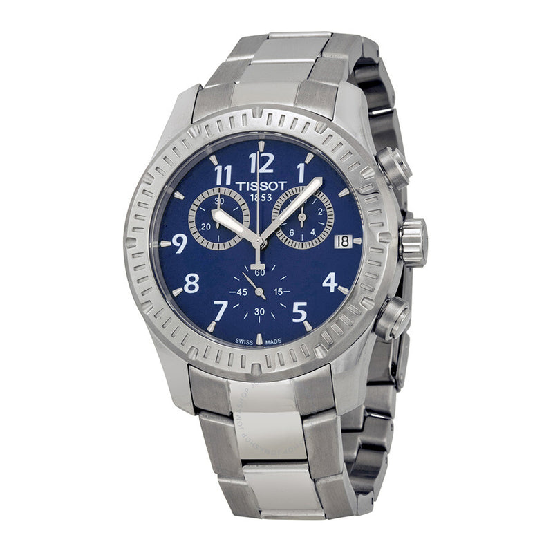 Tissot V8 Blue Dial Stainless Steel Men's Watch T0394171104703 - The Watches Men & Co