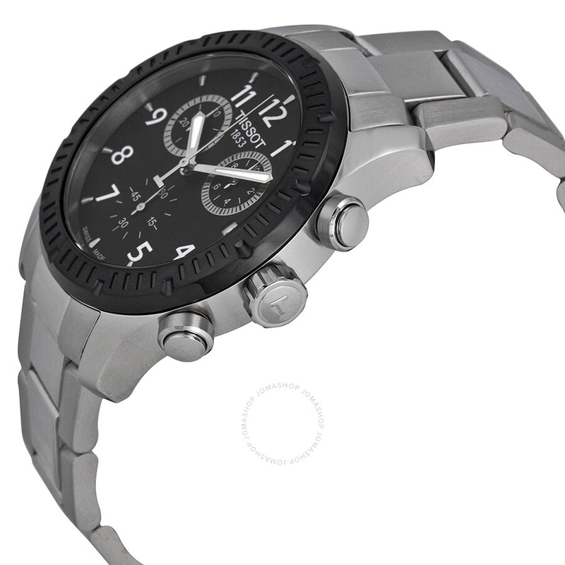 Tissot V8 Chronograph Black Dial Men's Watch T0394172105700 - The Watches Men & Co #2