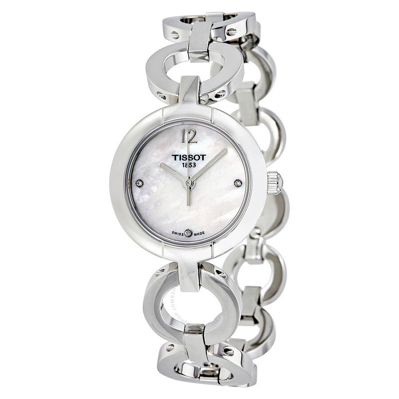 Tissot White Mother of Pearl Diamond Dial Ladies Watch T084.210.11.116.01 - The Watches Men & Co