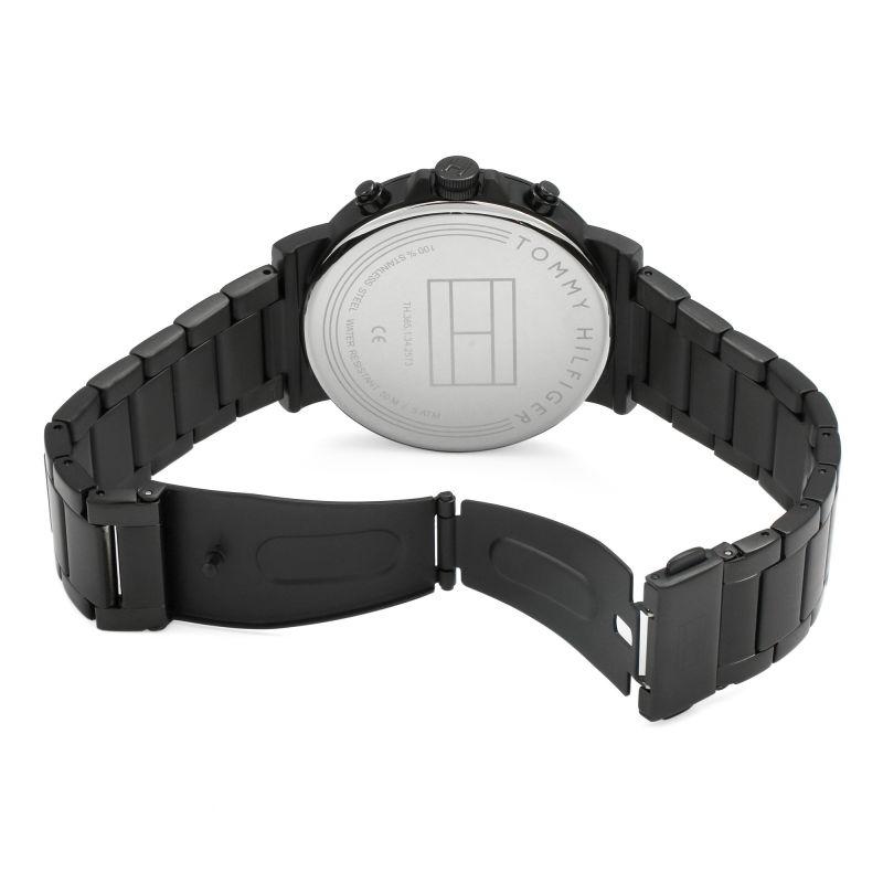 Tommy Hilfiger watch caseback with steel case and specifications visible