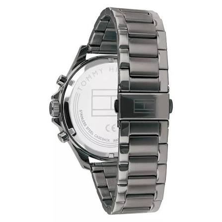 Tommy Hilfiger 1791719 watch caseback showing stainless steel bracelet and case back details