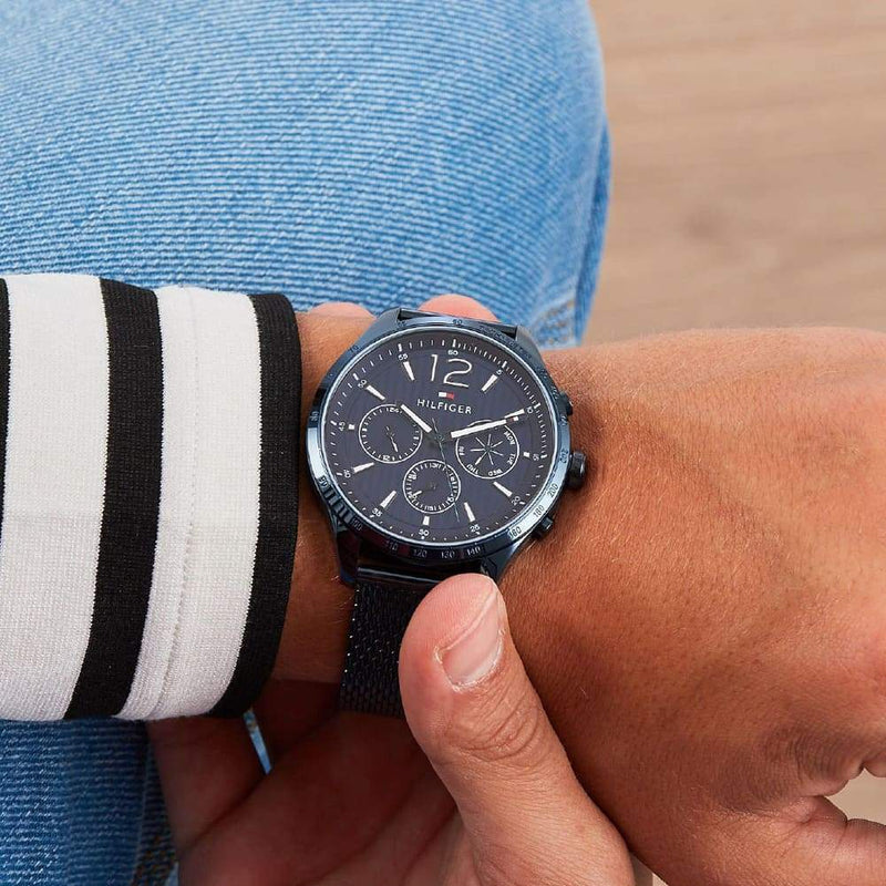Tommy Hilfiger Blue Chronograph Men's Watch 1791471 - The Watches Men & CO #4