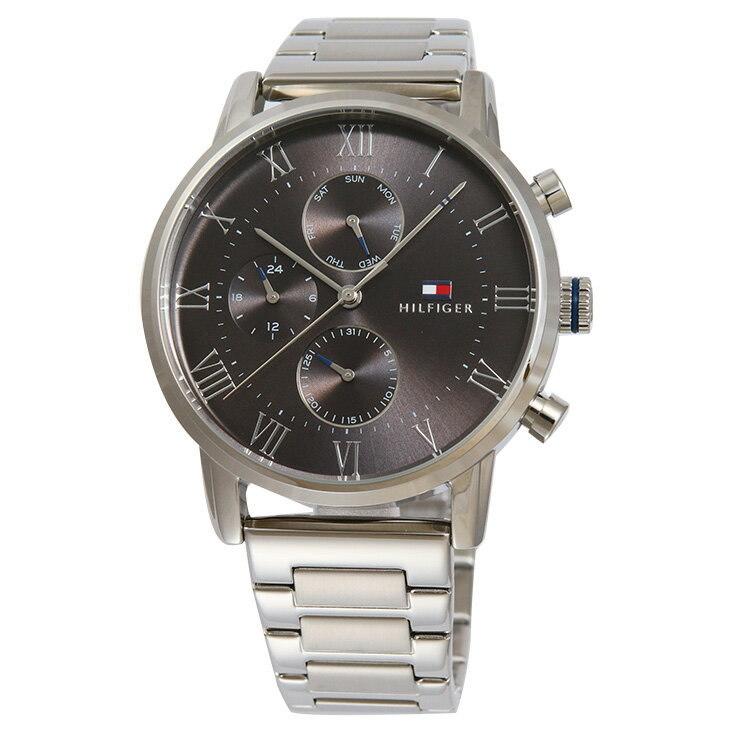 Tommy Hilfiger chronograph watch with grey dial and stainless steel bracelet