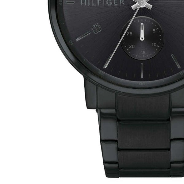 Side profile of Tommy Hilfiger Daniel watch showing case and strap detail