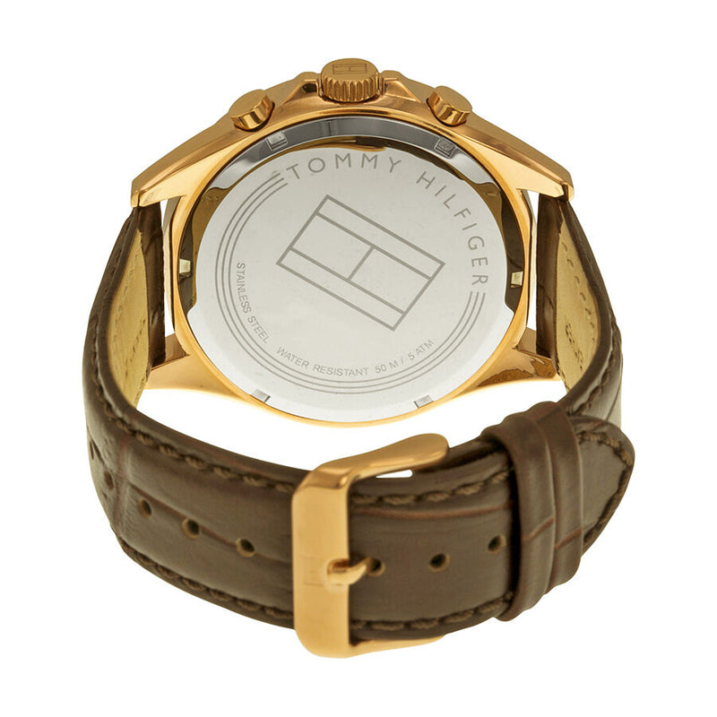 Tommy Hilfiger Luke Multi-Function White Dial Brown Leather Men's Watch 1791118 - The Watches Men & CO #3