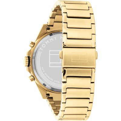 Tommy Hilfiger Max watch caseback and gold-tone link bracelet