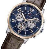 Tommy Hilfiger Keagan Navy Dial Leather Strap Men's Watch 1791290 - The Watches Men & CO #4