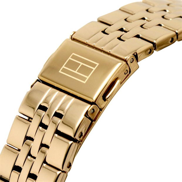 Tommy Hilfiger Monica rose gold-tone stainless steel bracelet with fold-over clasp