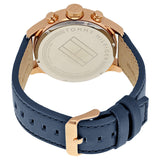 Tommy Hilfiger Multi-Function White Dial Blue Leather Strap Men's Watch 1791139 - The Watches Men & CO #3