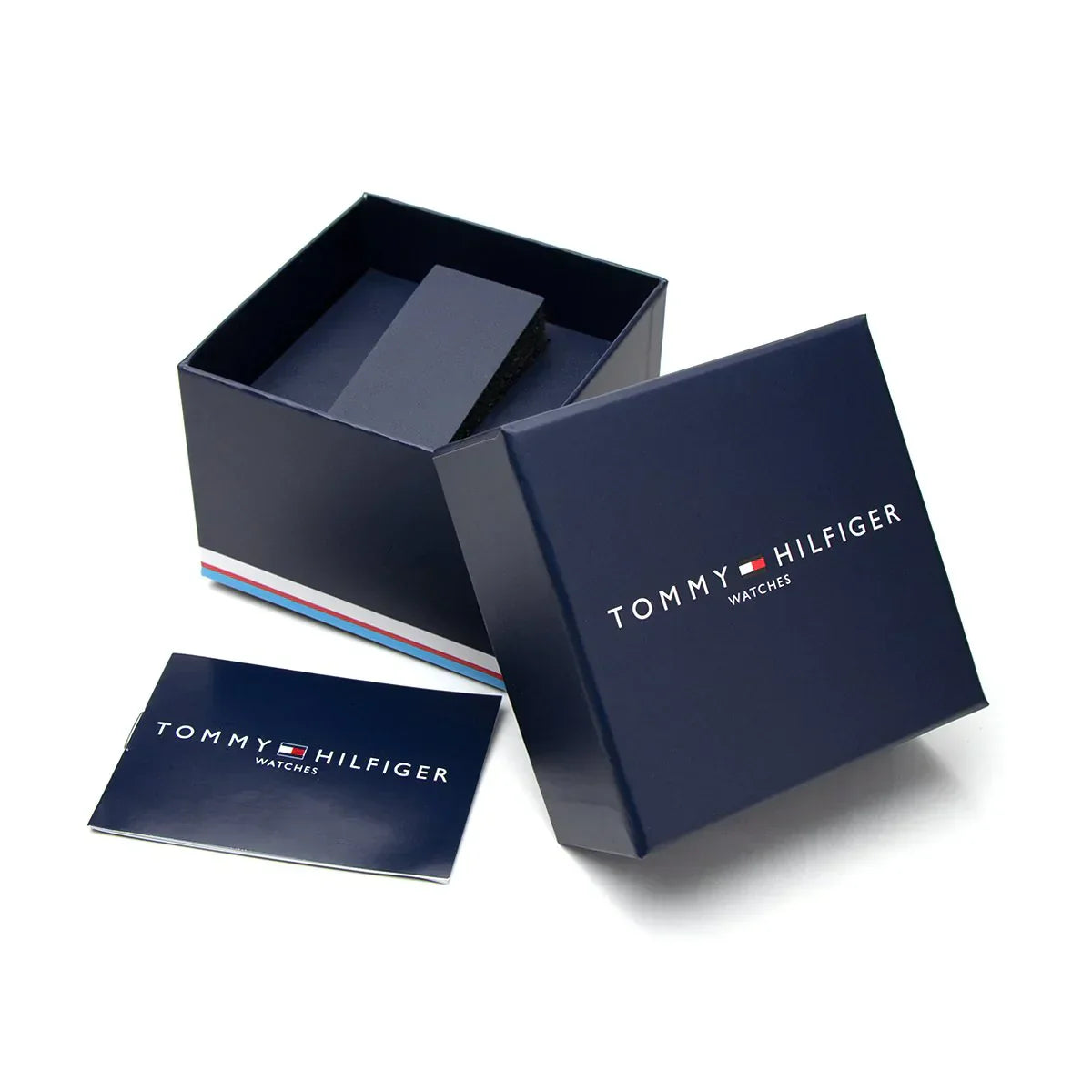 Tommy Hilfiger Shawn watch presentation box and packaging with documentation