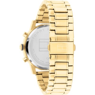 Tommy Hilfiger Sullivan watch caseback showing stainless steel and engraved details