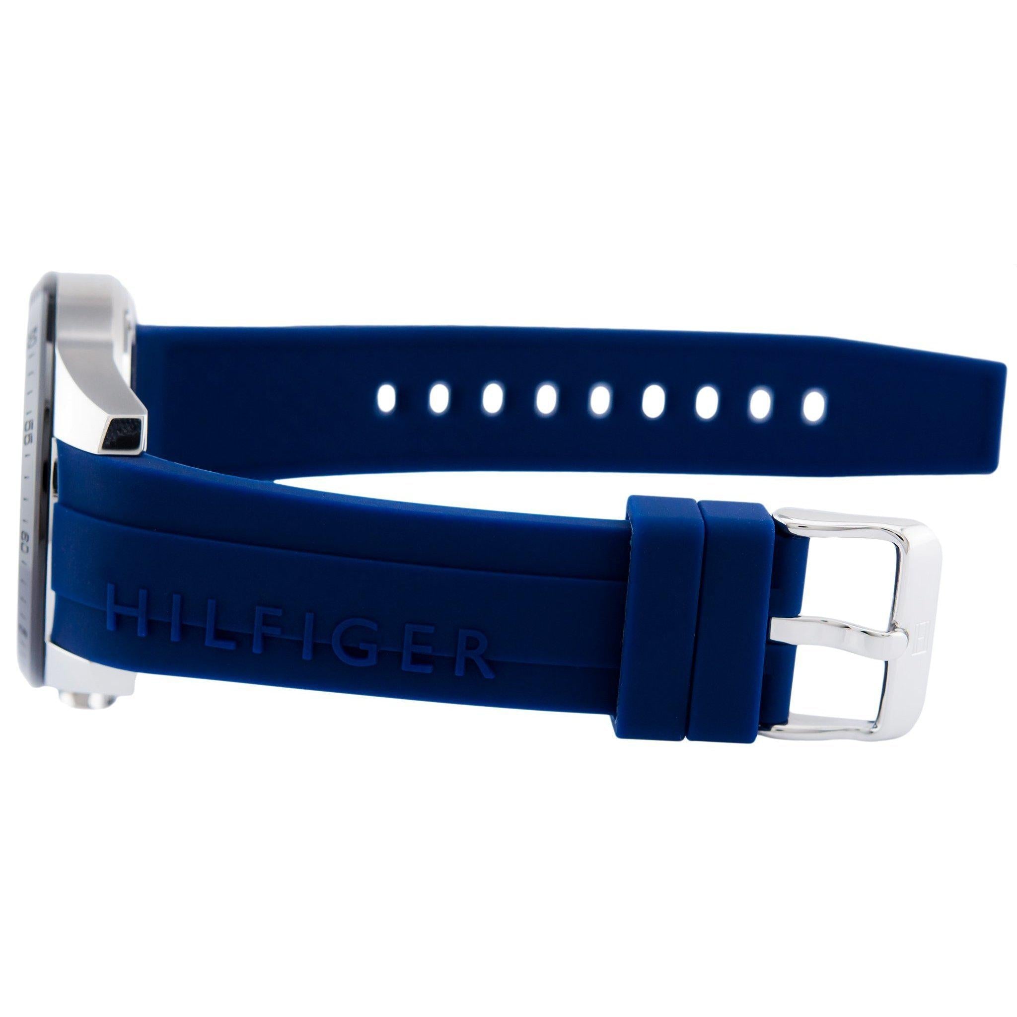 Tommy Hilfiger The Decker blue rubber strap with buckle closure