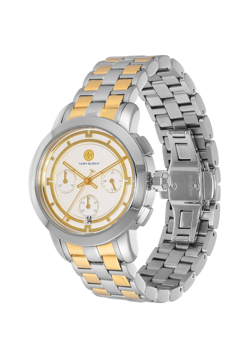 Tory Burch Classic Chronograph Two-Tone Watch Women's Watch TBW1034 - Image 4