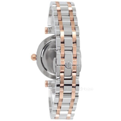Tory Burch Classic T Watch Two Tone Rose Gold Silver Women's Watch TBW9011 - Image 4