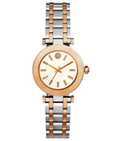 Tory Burch Classic T Watch Two Tone Rose Gold Silver Women’s Watch TBW9011 - Women’s Watches