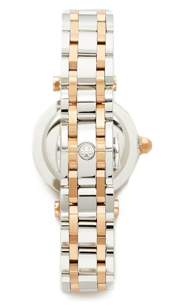 Tory Burch Classic T Watch Two Tone Rose Gold Silver Women's Watch TBW9011 - Image 3