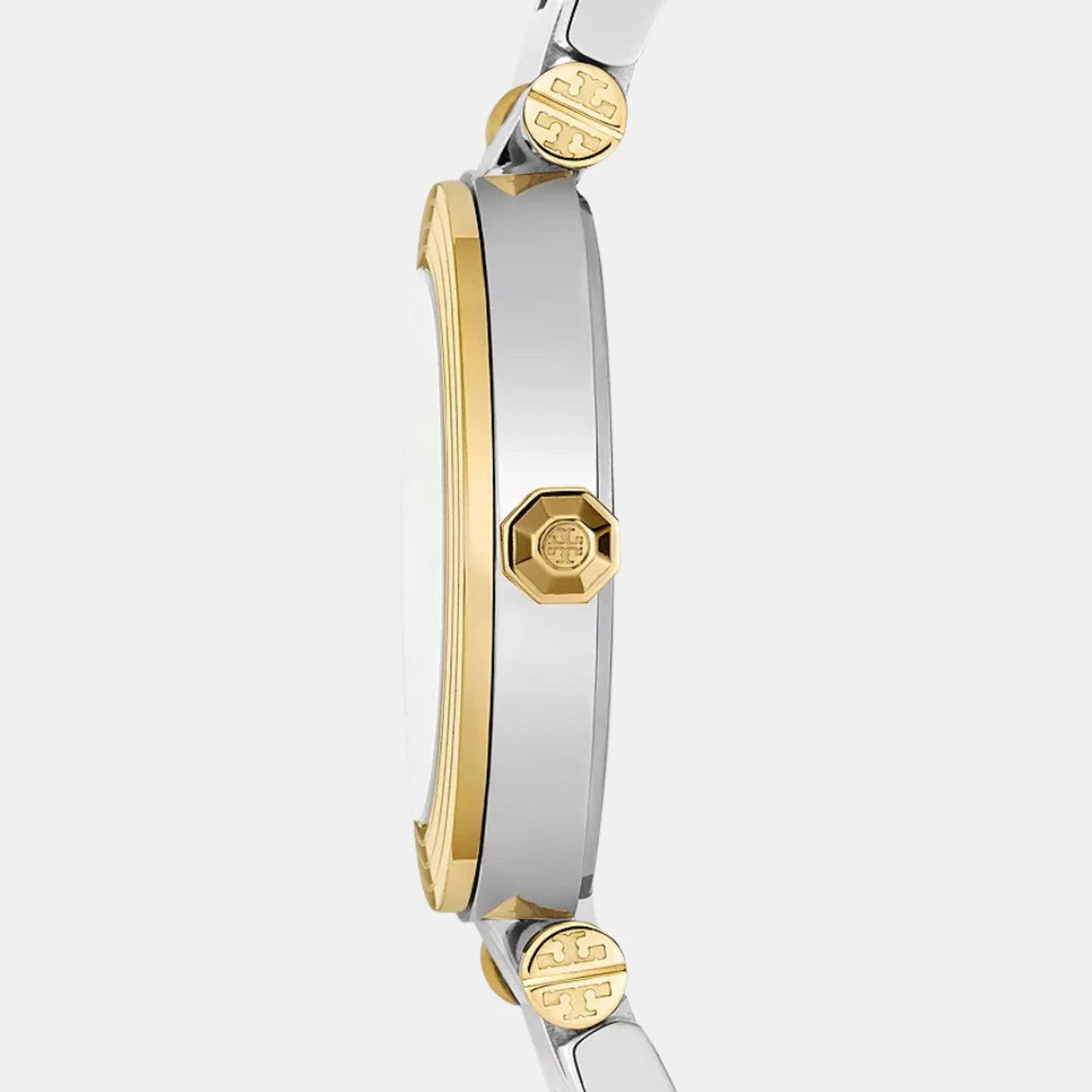 ory Burch Classic T Watch Two Tone Yellow Gold Silver Women's Watch TBW9014 - Image 2