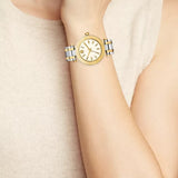 ory Burch Classic T Watch Two Tone Yellow Gold Silver Women's Watch TBW9014 - Image 3