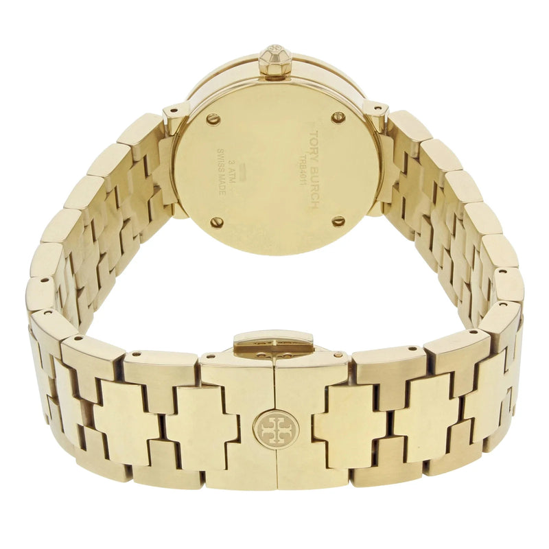 Tory Burch Ivory & Gold Tone Reva Small Logo Women's Watch TBW4011 - Image 4