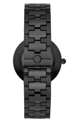 Tory Burch Reva Black Stainless Steel Gold Logo Dial  Women's Watch TBW4039 - Image 3