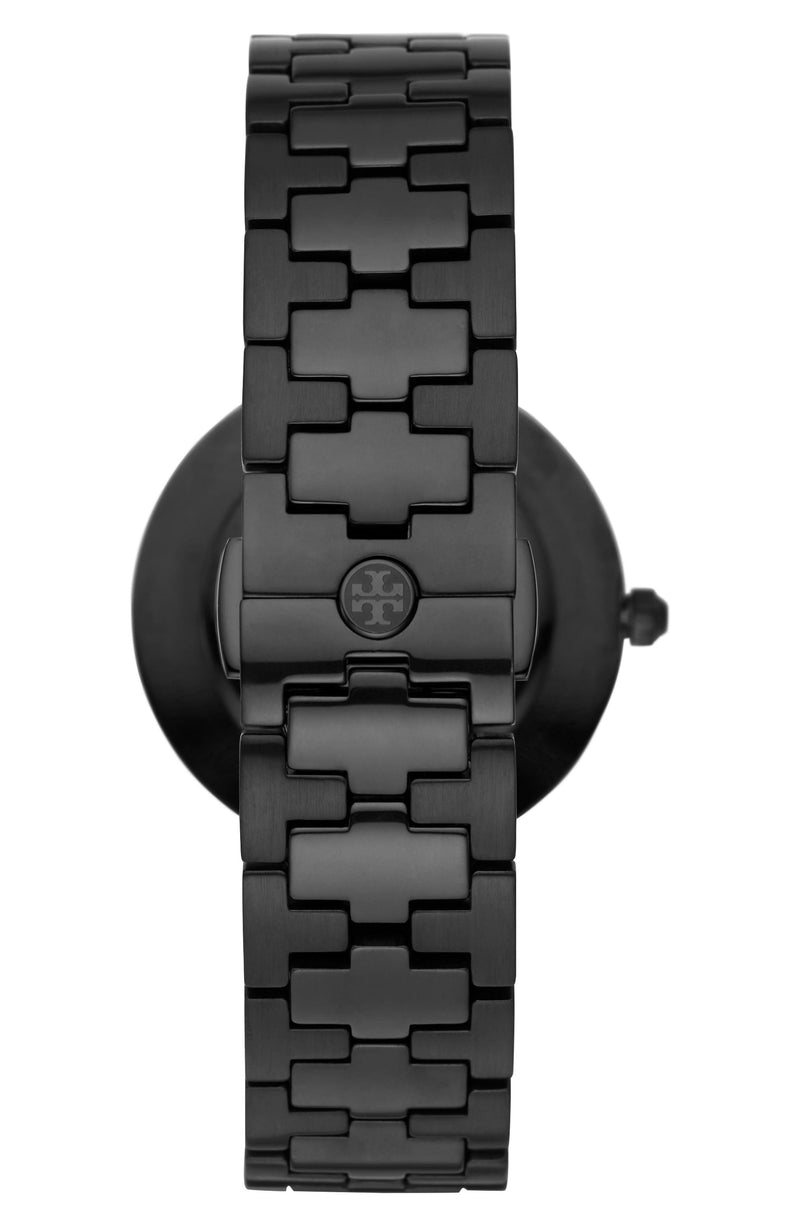 Tory Burch Reva Black Stainless Steel Gold Logo Dial  Women's Watch TBW4039 - Image 3