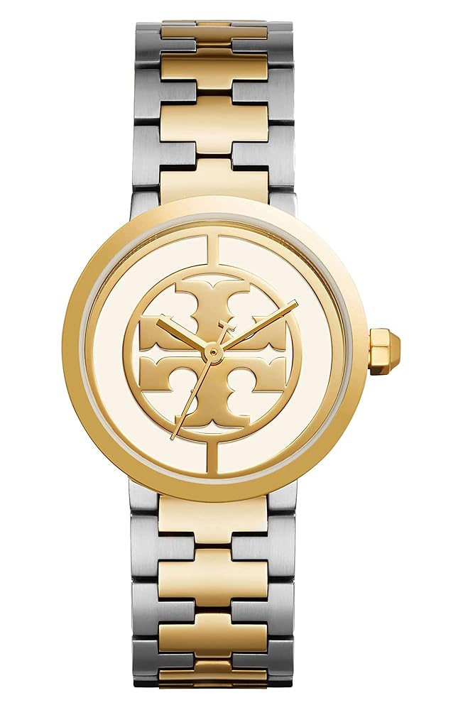 Tory Burch The Reva dual-tone stainless steel women's watch with gold and silver bracelet