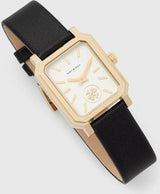 Tory Burch Robinson Gold Black Leather Strap Women's Watch TBW1504 - Image 5