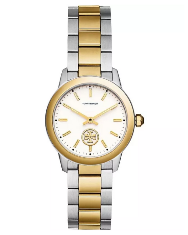 Tory Burch Rose Gold & Silver Collins Cream Dial Women’s Watch TBW1305 - Women’s Watches