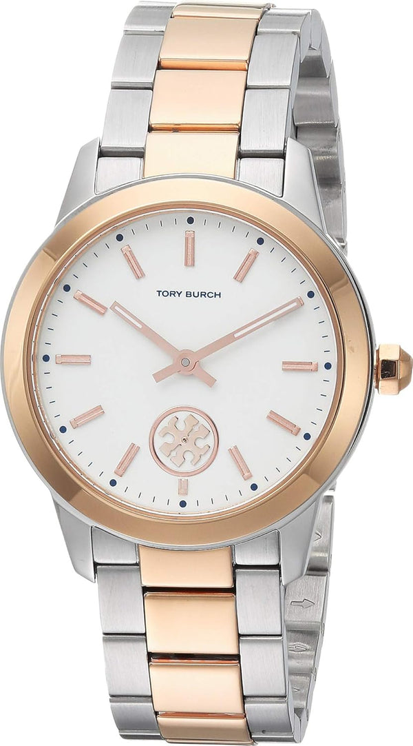 Tory Burch Rose Gold & Silver Collins Cream Dial Women's Watch TBW1305 - Image 2