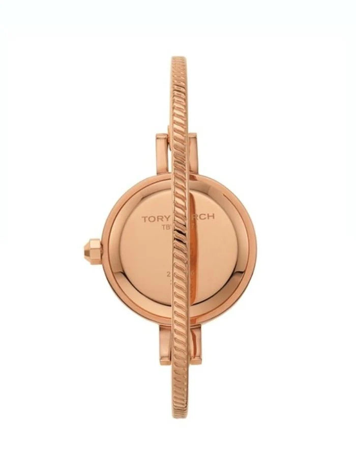 Tory Burch TBW4037 Riva rose gold watch case back with branding