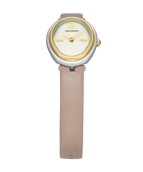 Tory Burch TBW6031 white dial oval face with gold hour markers and hands
