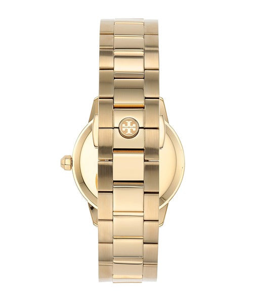 Tory Burch Yellow Gold Collins White Dial Watch Women’s Watch TBW1300 - Women’s Watches