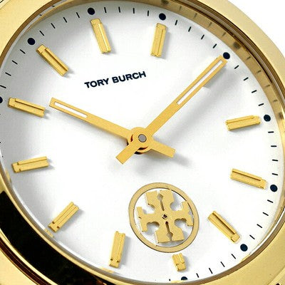 Tory Burch Yellow Gold Collins White Dial Watch Women’s Watch TBW1300 - Women’s Watches