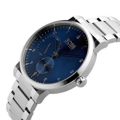 Hugo Boss Oxygen Chronograph Blue Dial Silver Steel Strap Watch for Men - 1513597 1513597 - Image 8