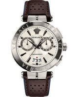 Versace Aion Chronograph Leather Strap Men's Watch  VBR010017 - The Watches Men & CO