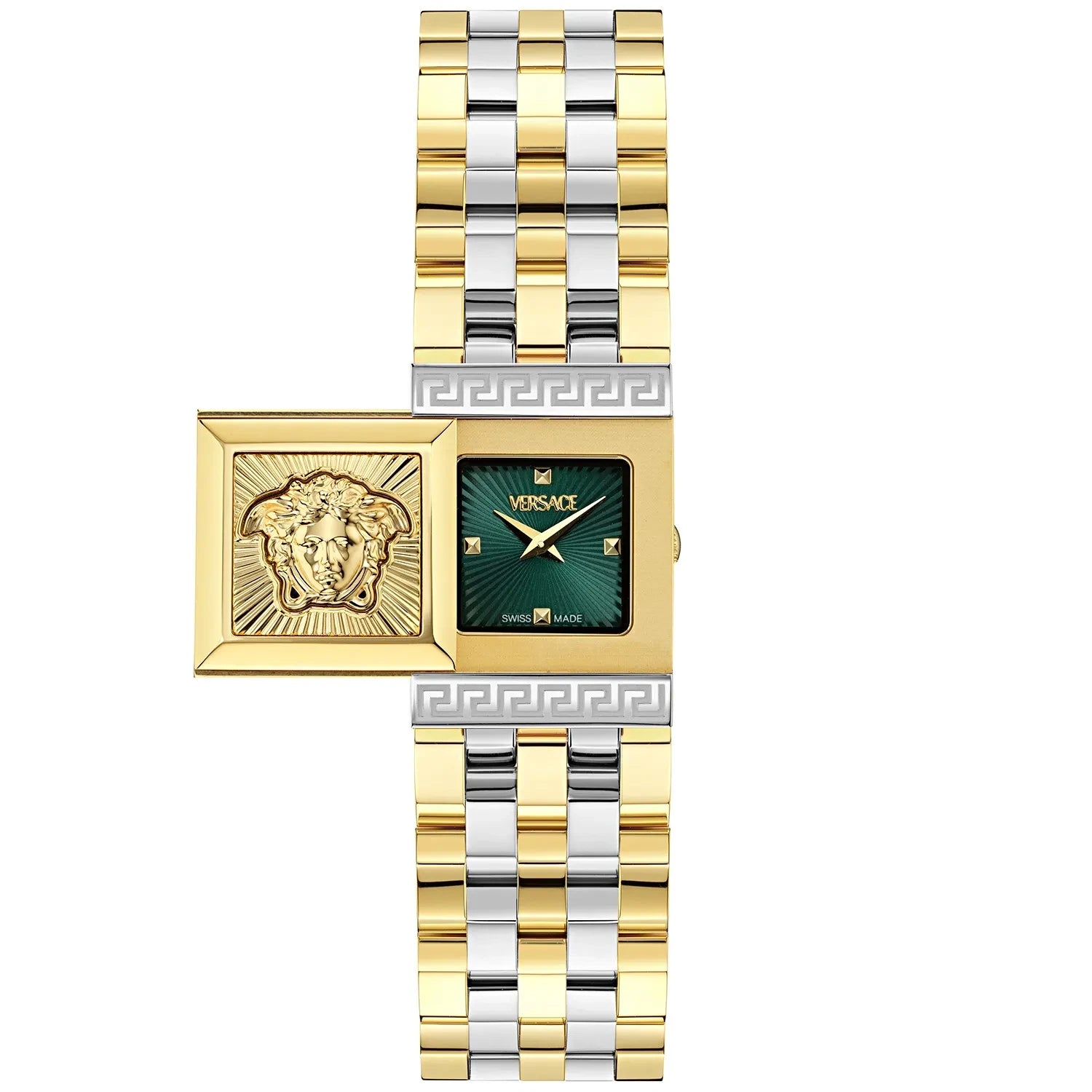 Versace Reveal Green Sunray Dial Two-Tone Bracelet Watch - VE0C00125