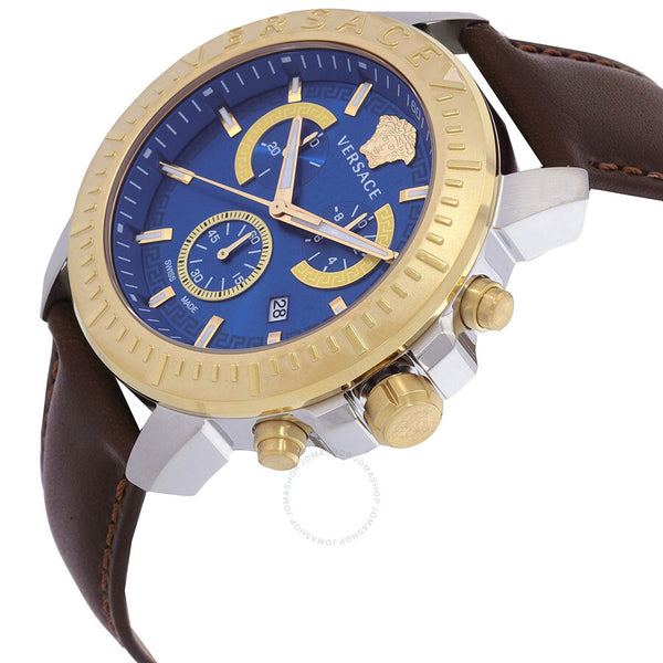 Versace Chronograph Quartz Blue Dial Men's Watch VE2E00221 - The Watches Men & Co #2