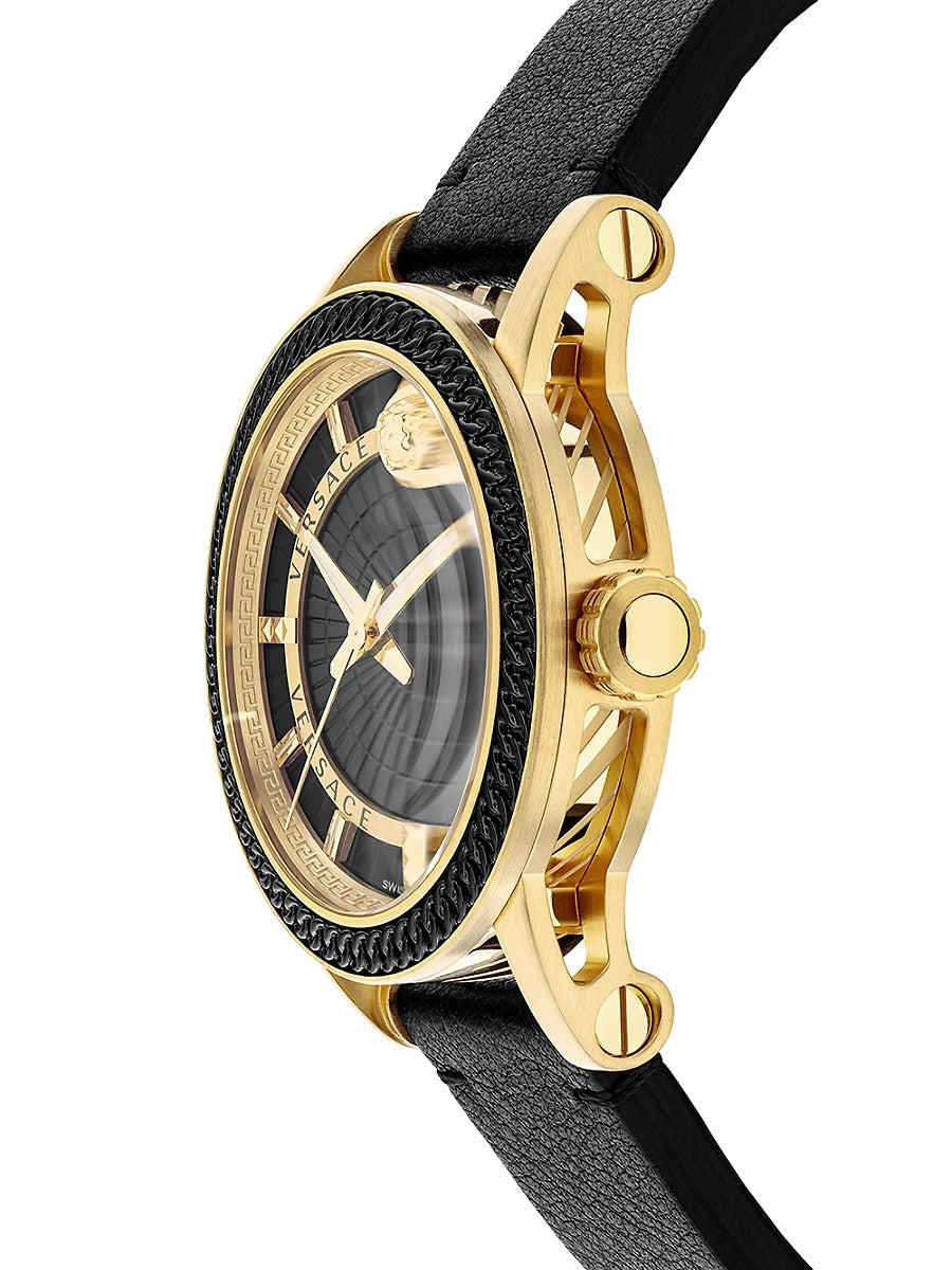 Versace Code Quartz Men’s Black Guilloche Dial Watch VEPO00320 - Watch