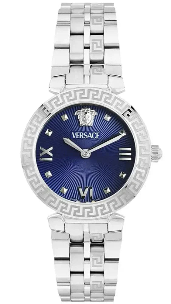 Versace Daphnis Blue Dial Silver Steel Women's Watch VEOCA0124