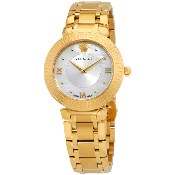 Versace Daphnis Quartz Mother of Pearl Dial Ladies Watch V16070017 - The Watches Men & Co