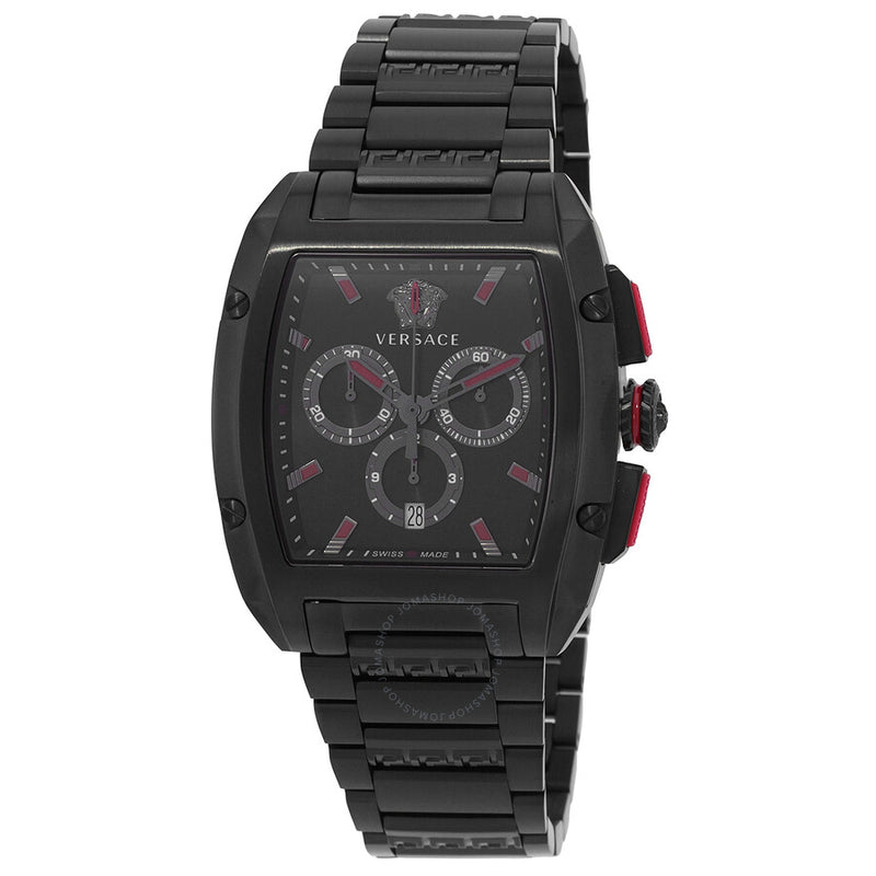 Versace Dominus Chronograph Quartz Black Dial Men's Watch VE6H00623 - The Watches Men & Co